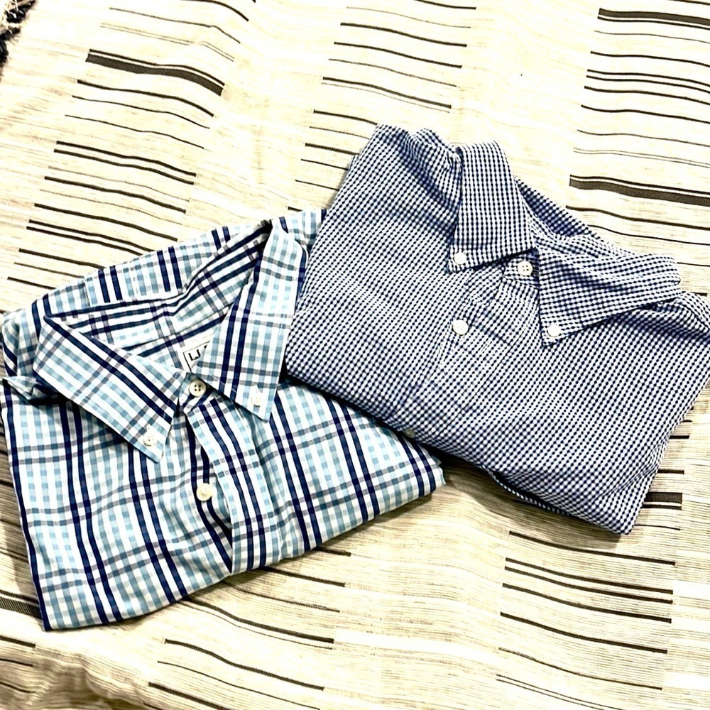 PAIR of LL Bean,shirts,Short Sleeved, Traditional Fit,Lightweight,EUC,Size Large